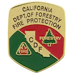 California Department of Forestry Firefighter Pin 1"