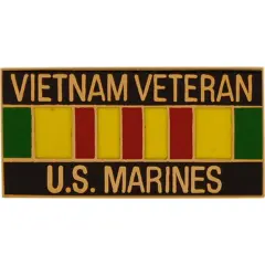 U.S.M.C. Vietnam Veteran Ribbon Pin 1"