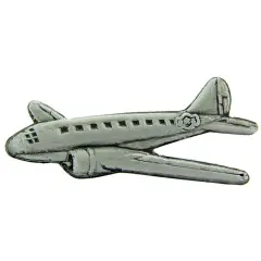 C-46 Commando Airplane Pin Pewter 1 1/2"