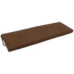 60-inch by 19-inch Micro Suede Bench Cushion - Chocolate