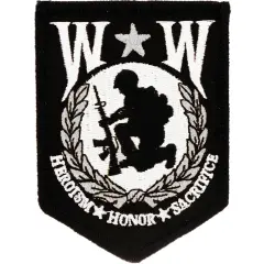 Wounded Warrior Shield Patch Military Gifts Patches for Jackets Hats Vests