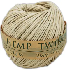 Hemptopia, Hemp 2mm Cord, All Natural Hemp, 265ft