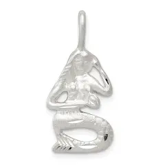 Sterling Silver Mermaid Charm Pendant FindingKing Jewerly 20mm x 12mm