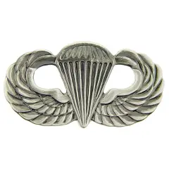 U.S. Army Basic Parachutist Badge Pin Pewter 1 1/4"