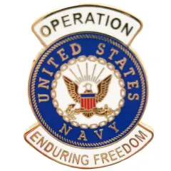 EagleEmblems P62965 Pin-Endur.Freed,USN Logo (1-1/16'')