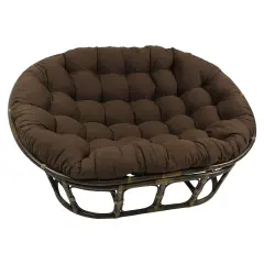 Blazing Needles Solid Twill Double Papasan Chair Cushion, 48" x 6" x 65", Chocolate - Frame not included