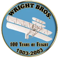 EagleEmblems P64063 PIN-APL,Wright BROS.Anniv (1'')