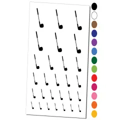 Golf Club Temporary Tattoo Water Resistant Fake Body Art Set Collection Light Green