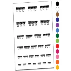 Lucky Sevens 7 Slot Machine Temporary Tattoo Water Resistant Fake Body Art Set Collection Light Green