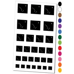 Alaska State Flag Temporary Tattoo Water Resistant Fake Body Art Set Collection Black