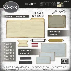 Sizzix Thinlits Dies By Tim Holtz 54/Pkg-Specimen