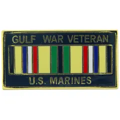 U.S.M.C. Gulf War Veteran Ribbon Pin 1"