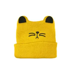Wrapables Baby Knitted Winter Warm Cat Ear Beanie Cap Hat Yellow