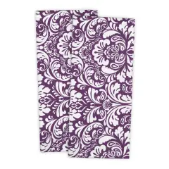 DAMASK DISHTOWEL Set of 2 EGGPLANT