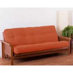 Blazing Needles Renewal 8-inch Twill Full-size Futon Mattress - Tangerine Dream - Tangerine Dream