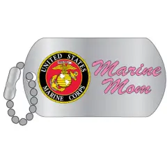 Eagle Emblems Pin-Usmc Logo, "Dog Tag",Mom (1")