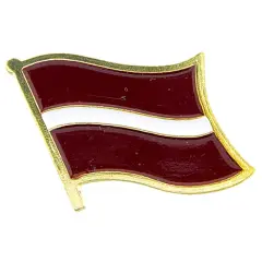 Latvia Flag Pin 1"