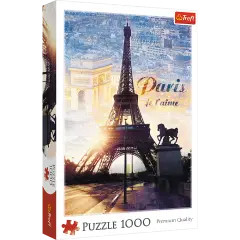 1000 Piece Jigsaw Puzzles, Paris at Dawn Puzzle, France, Puzzle of The Eiffel Tower, Arc De Triumph, Adult Puzzles, Trefl 10394