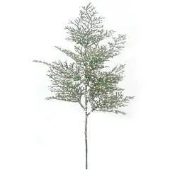 72-Pack Frosted Glitter Cedar Pine Sprays | 18-Inch | Holiday Foliage | Winter-Themed Crafting Supplies - 2024 Christmas Collection, Floral Home by Artificial Flowers