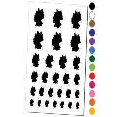 Germany Country Solid Temporary Tattoo Water Resistant Fake Body Art Set Collection Light Blue