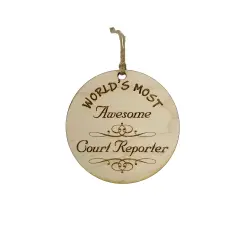 Worlds most Awesome Court Reporter - Ornament