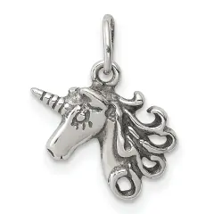 Sterling Silver Unicorn Charm Jewerly 16mm x 11mm