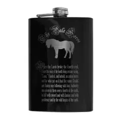 8oz BLACK The Pale Horse Four Horsemen of the Apocalypse Flask