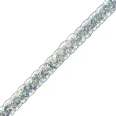 100yards of Thea Sequin Braid Cord Trim | 100 yard cut Silver
