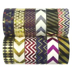 Wrapables Washi Tapes Decorative Masking Tapes, Set of 12, ADSET67