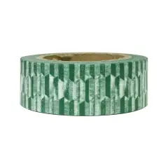 Wrapables&reg; Colorful Washi Masking Tape Green Trapezoids
