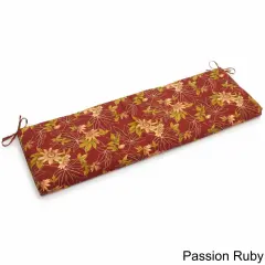 57-inch by 19-inch Outdoor Spun Polyester Loveseat Cushion - Passion Ruby