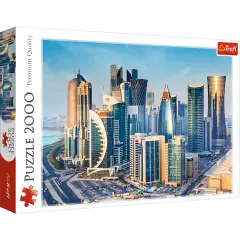 2000 Piece Jigsaw Puzzles, Doha, Qatar, City Skyline, Persian Gulf, Middle East, Adult Puzzles, Trefl 27084