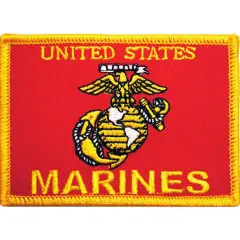 Eagle Emblems Patch-USMC, Flag(2-1/2"X3-1/2")