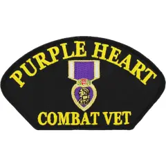 Purple Heart Hat Patch 2 3/4" x 5 1/4"