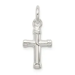 Sterling Silver Cross Charm Jewerly 17mm x 10mm