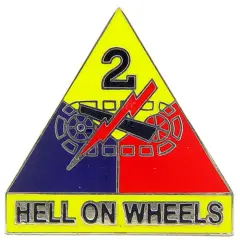 U.S. Army 2nd Armored Division Pin 1"