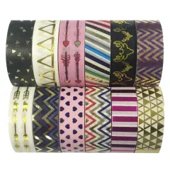 Wrapables Washi Tapes Decorative Masking Tapes, Set of 12, ADSET62