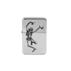 Lighter - Dancing Skeleton High Polish Chrome