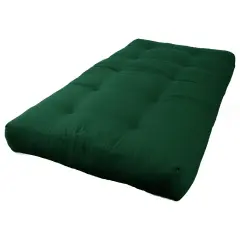 Blazing Needles Renewal 7-inch Twill Twin-size Futon Mattress - Forest Green - Forest Green