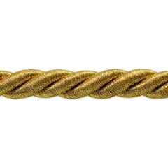 20 yards of Holly 3/8" Twisted Cord Trim | 20 yard cut Metallic Gold