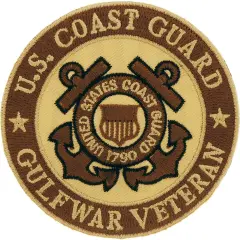 U.S. Coast Guard Gulf War Veteran Patch Brown 3 1/8"