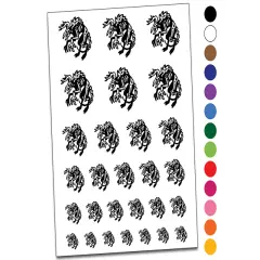 Wendigo Mythological Creature Monster Temporary Tattoo Water Resistant Fake Body Art Set Collection Dark Blue