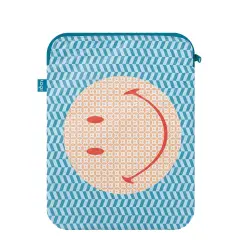 LOQI Artists Laptop Cover, Smiley Tyvek Geometric, One Size