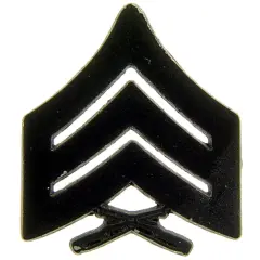 U.S.M.C. Sergeant Rank Insignia Black Pin