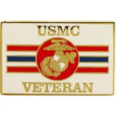 U.S.M.C. Veteran Logo Pin 1"