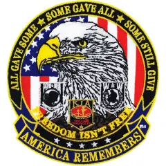 EagleEmblems PM7830 Patch-America Remembers (Lrg) (5.25'')