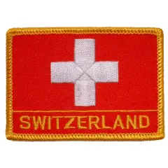 Switzerland Flag Patch 2 1/2" x 3 1/2"