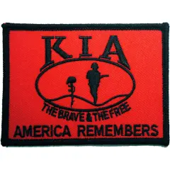 Eagle Emblems Patch-Kia, Honor Flag, Red (2-1/2"X3-1/2")
