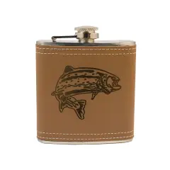 6oz Trout Leather Flask