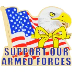 EagleEmblems P62959 Pin-USA/Yellow Ribb.Supt. (1.25'')